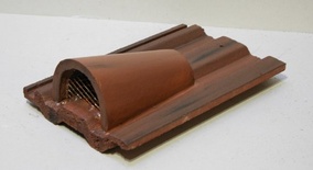 Tile Vent Square Top Antique Red